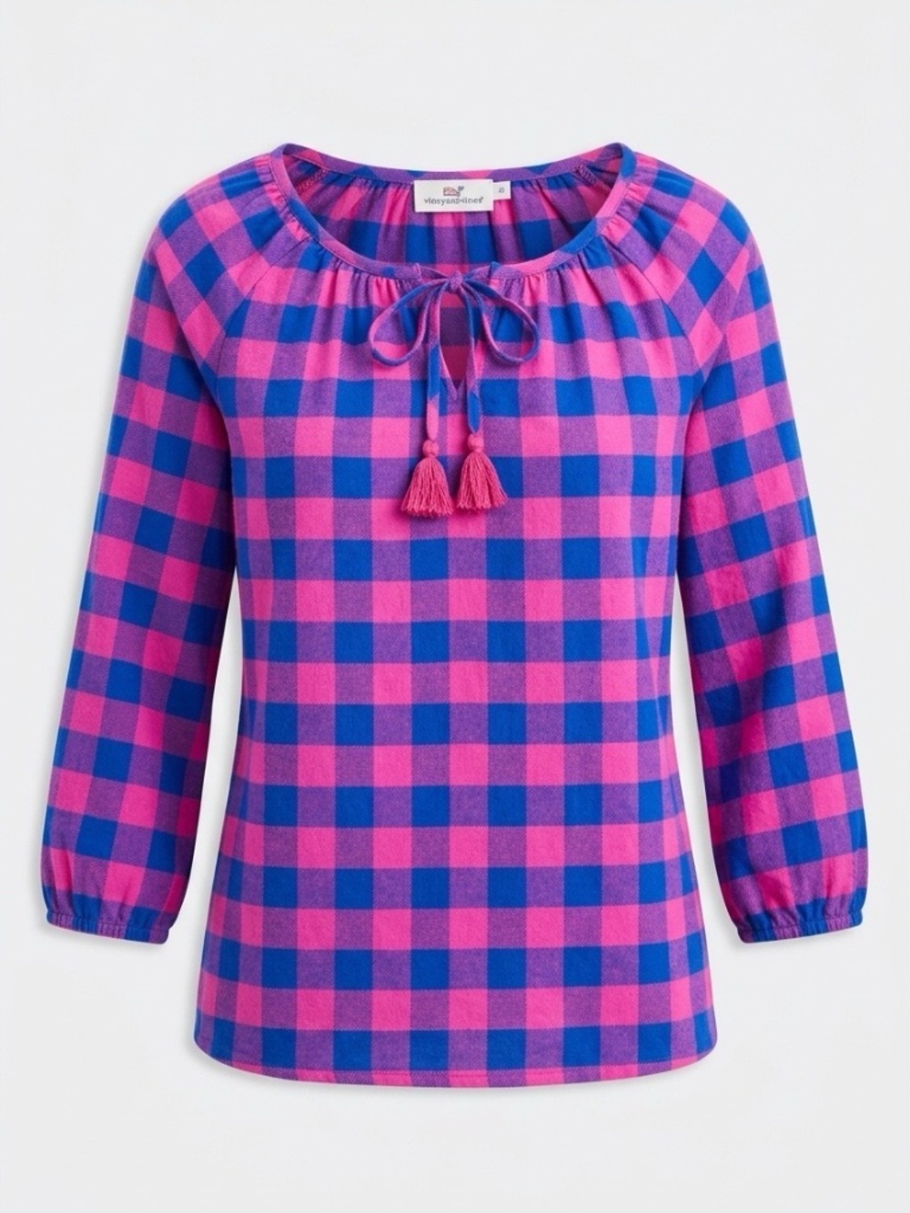 Vineyard Vines Long Sleeves Check & Plaid Top - size XS - NWT